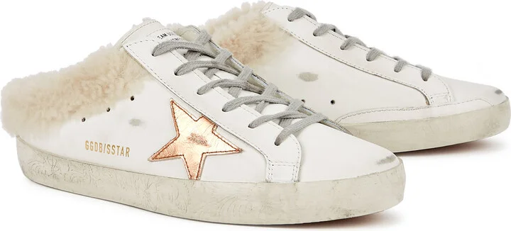 Golden Goose Superstar Distressed Leather Sneakers - Image 2