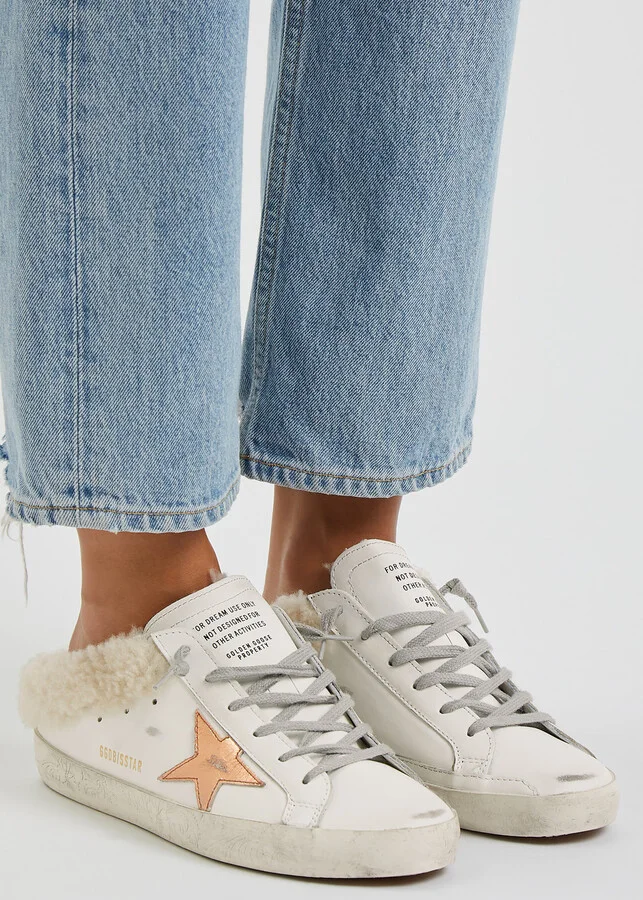 Golden Goose Superstar Distressed Leather Sneakers - Image 4