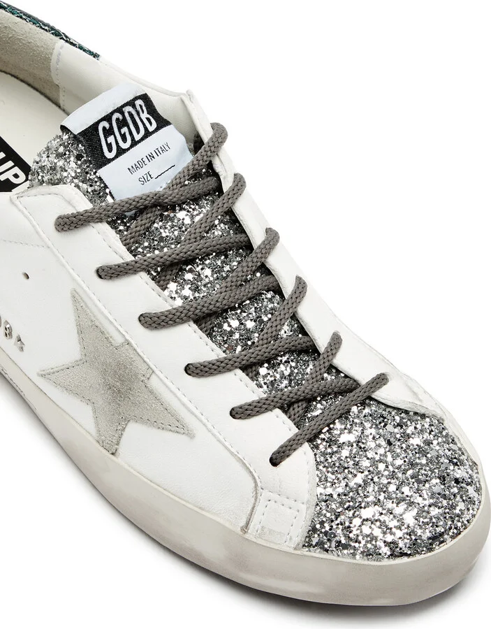 Golden Goose Superstar Distressed Leather Sneakers - Image 4