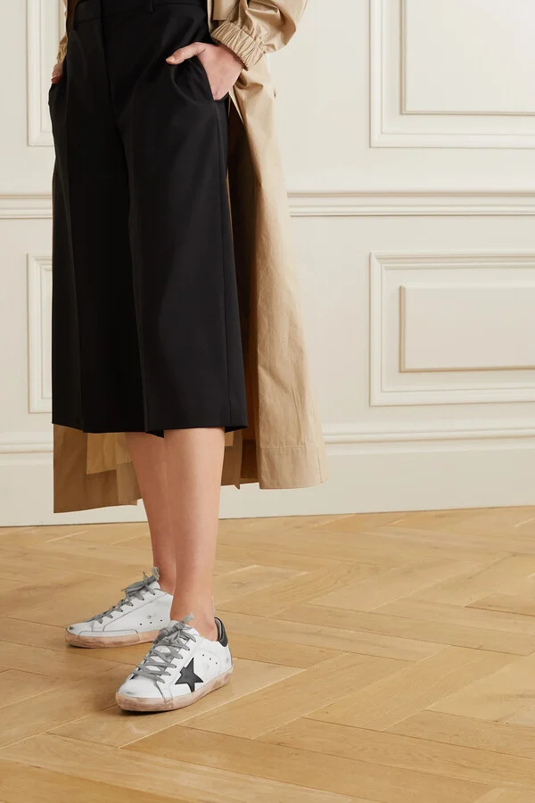 Golden Goose - Superstar Distressed Leather Sneakers - White - Image 2