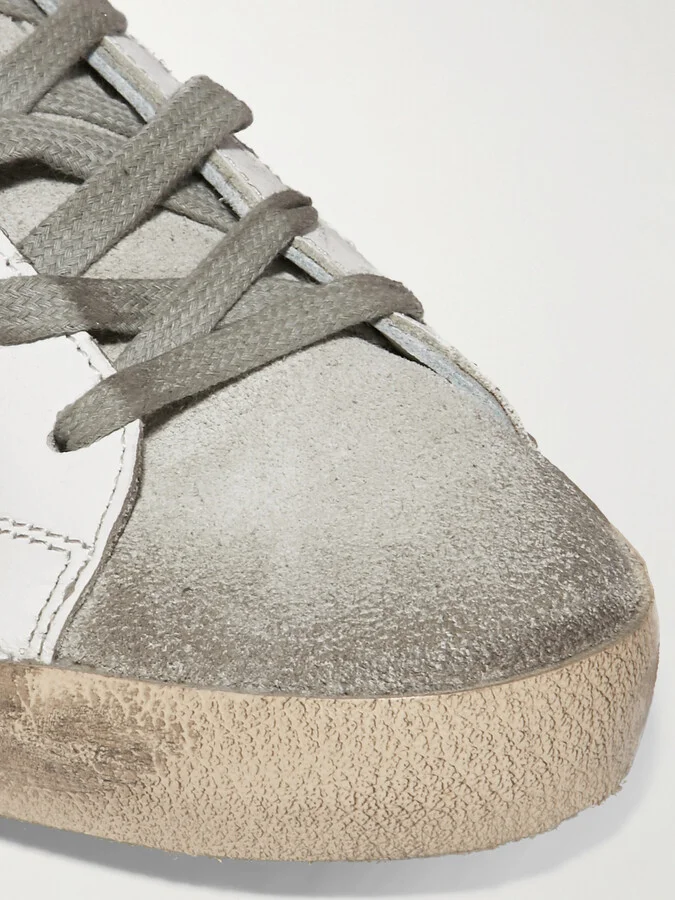 Golden Goose - Superstar Distressed Leopard-print Calf Hair, Leather And Suede Sneakers - Animal print - Image 4