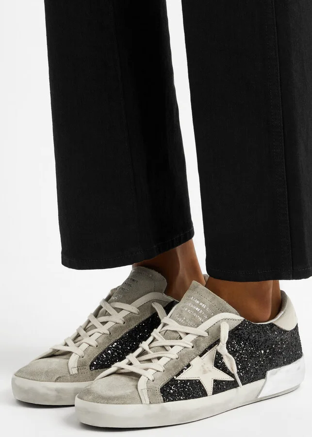 Golden Goose Superstar Panelled Glittered Sneakers - Image 5