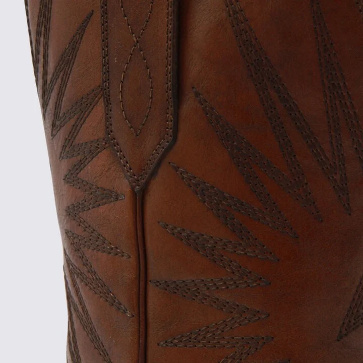 Golden Goose Tan Leather Boots - Image 4
