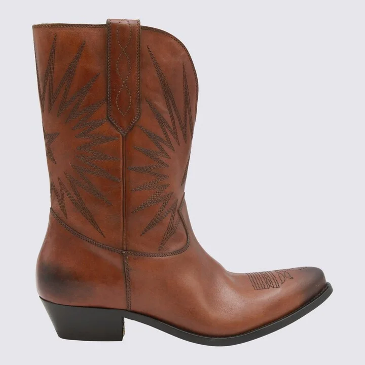 Golden Goose Tan Leather Boots