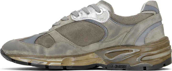 Golden Goose Taupe Dad-Star Sneakers - Image 3