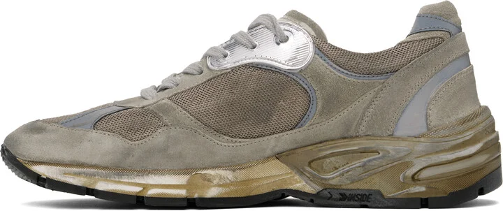 Golden Goose Taupe Dad-Star Sneakers - Image 3