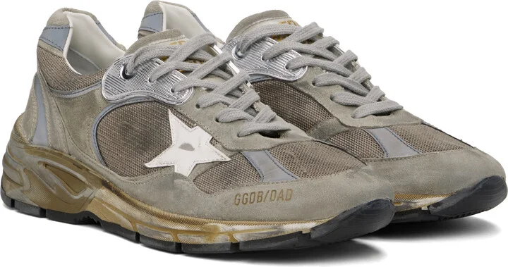 Golden Goose Taupe Dad-Star Sneakers - Image 4