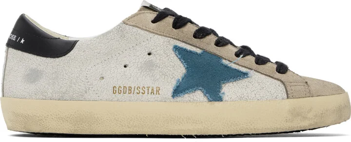 Golden Goose Taupe & Gray Super-Star Classic Sneakers
