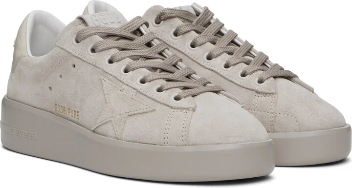 Golden Goose Taupe Purestar Sneakers - Image 4