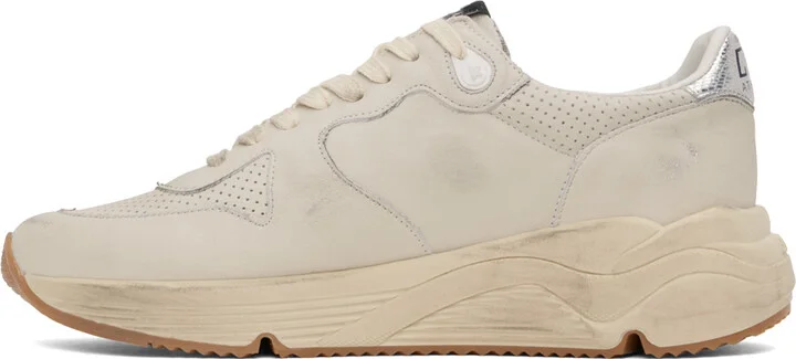 Golden Goose Taupe Running Sole Sneakers - Image 3