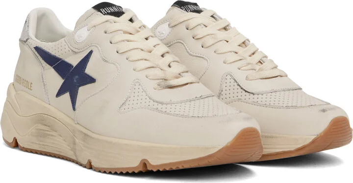 Golden Goose Taupe Running Sole Sneakers - Image 4