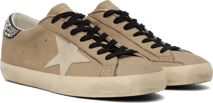 Golden Goose Taupe Super-Star Classic Sneakers - Image 4