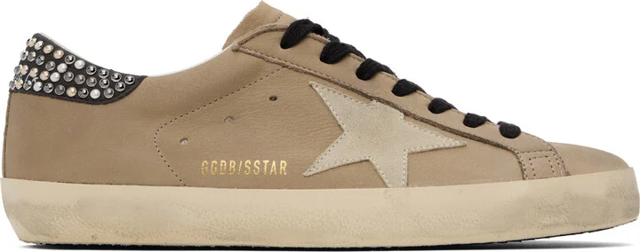 Golden Goose Taupe Super-Star Classic Sneakers