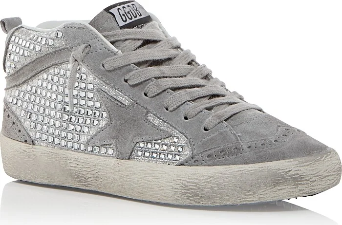 Golden Goose Unisex Mid Star Embellished Mid Top Sneakers