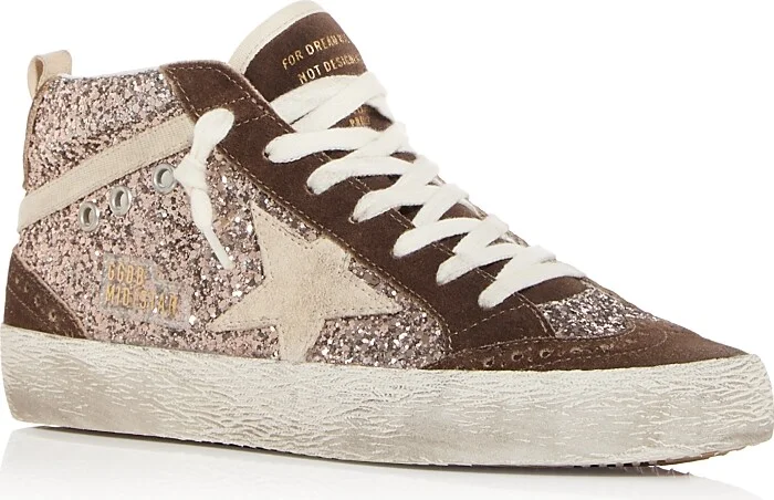 Golden Goose Unisex Mid Star Embellished Mid Top Sneakers