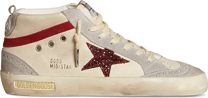 Golden Goose Unisex Mid Star Lace Up Sneakers