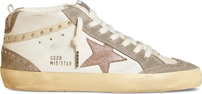 Golden Goose Unisex Mid Star Lace Up Sneakers