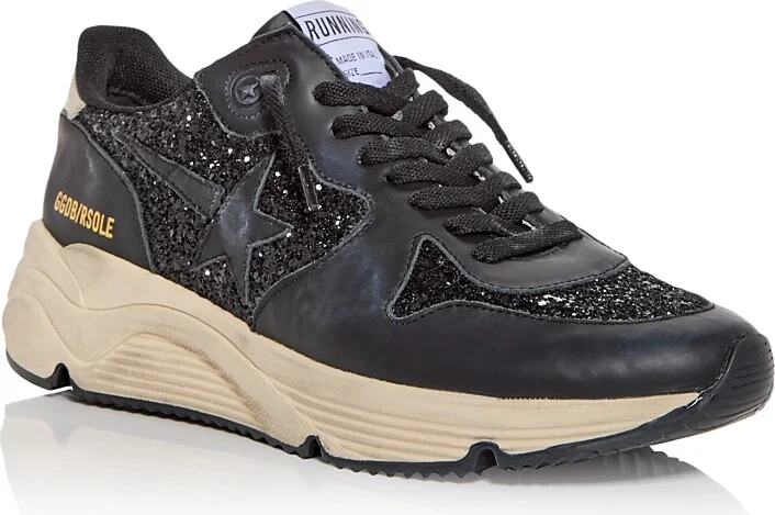 Golden Goose Unisex Running Sole Embellished Low Top Sneakers
