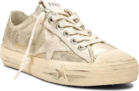 Golden Goose V-star 2 Sneaker in Metallic Silver - Image 2