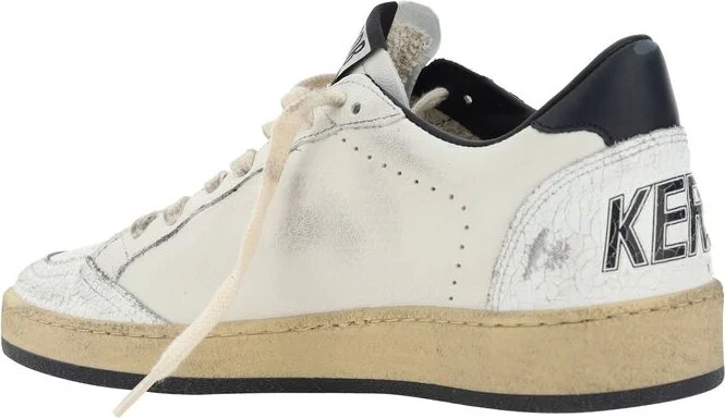 Golden Goose White And Black Leather Ball Star Low Sneakers - Image 9
