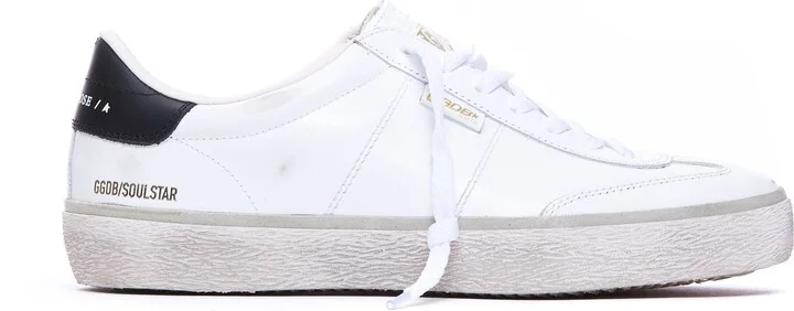 Golden Goose White And Black Leather Soul-Star Sneakers - Image 3