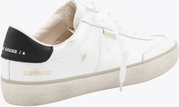 Golden Goose White And Black Leather Soul-Star Sneakers - Image 3