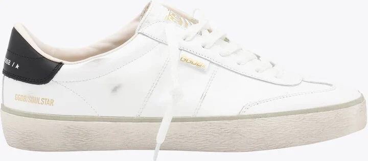 Golden Goose White And Black Leather Soul-Star Sneakers