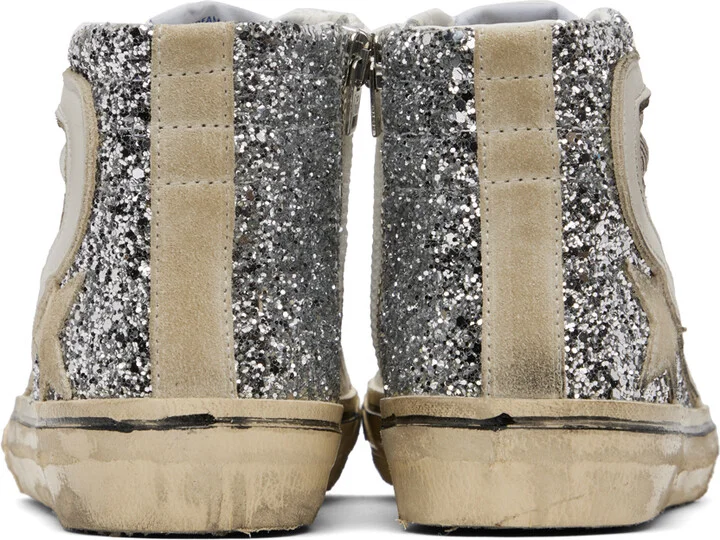 Golden Goose White & Beige Slide Sneakers - Image 2