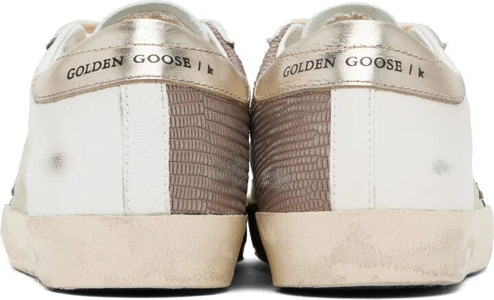 Golden Goose White & Beige Super-Star Sneakers - Image 2