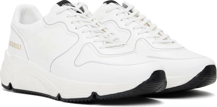 Golden Goose White Bio-Based Running Sole Sneakers - Image 4