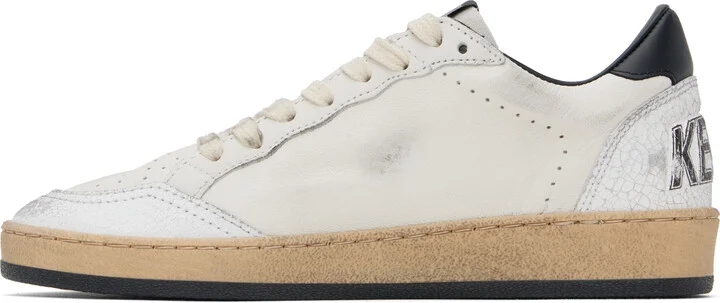 Golden Goose White & Black Ball Star Sneakers - Image 3