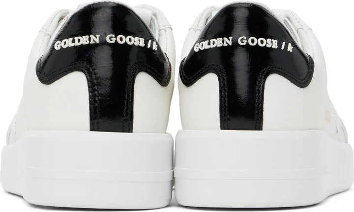 Golden Goose White & Black Purestar Sneakers - Image 2