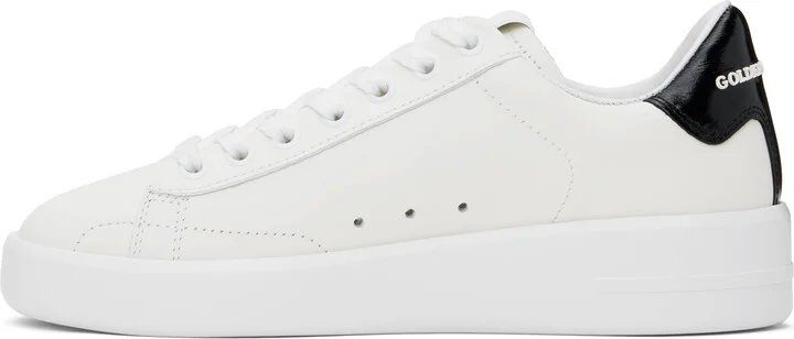 Golden Goose White & Black Purestar Sneakers - Image 3