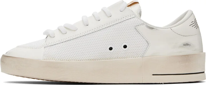 Golden Goose White & Black Stardan Sneakers - Image 3