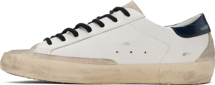 Golden Goose White & Black Super-Star Sneakers - Image 3