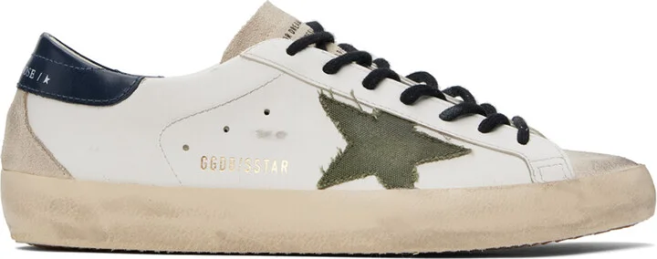 Golden Goose White & Black Super-Star Sneakers