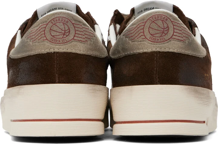 Golden Goose White & Brown Stardan Sneakers - Image 2