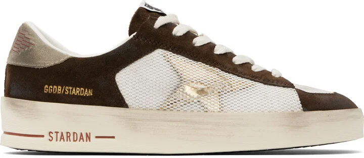 Golden Goose White & Brown Stardan Sneakers