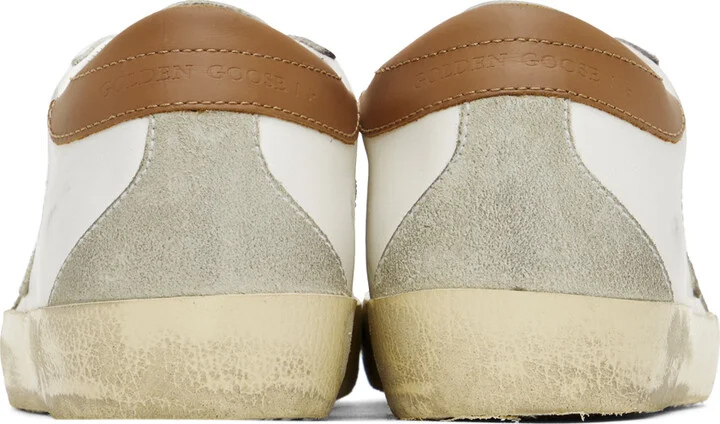 Golden Goose White & Brown Super-Star Classic Sneakers - Image 2