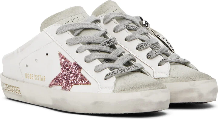 Golden Goose White & Gray Bio-based Super-Star Sabot Sneakers - Image 4