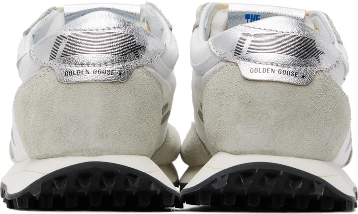 Golden Goose White & Gray Marathon Sneakers - Image 2