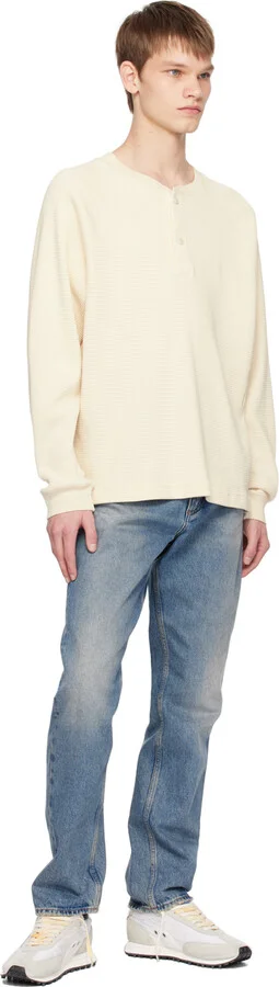 Golden Goose White & Gray Marathon Sneakers - Image 5