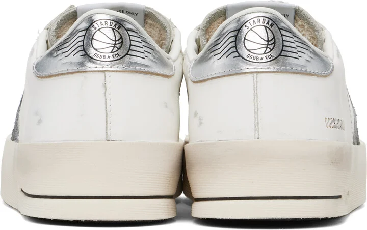 Golden Goose White & Gray Stardan Sneakers - Image 2