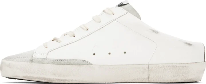 Golden Goose White & Gray Super-Star Sabots Sneakers - Image 3