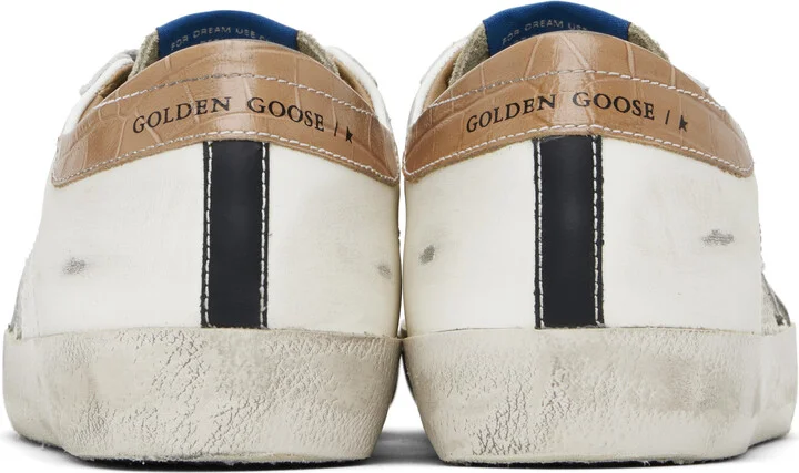 Golden Goose White & Gray Super-Star Sneakers - Image 2