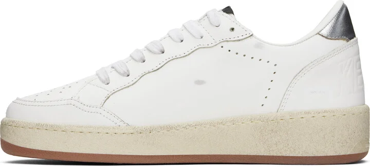 Golden Goose White & Green Ball Star Sneakers - Image 3