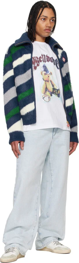 Golden Goose White & Green Ball Star Sneakers - Image 5