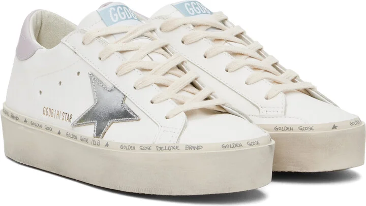 Golden Goose White Hi Star Sneakers - Image 4