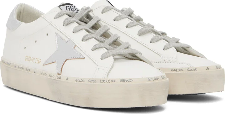 Golden Goose White Hi Star Sneakers - Image 4