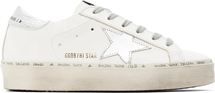 Golden Goose White Hi-Star Sneakers